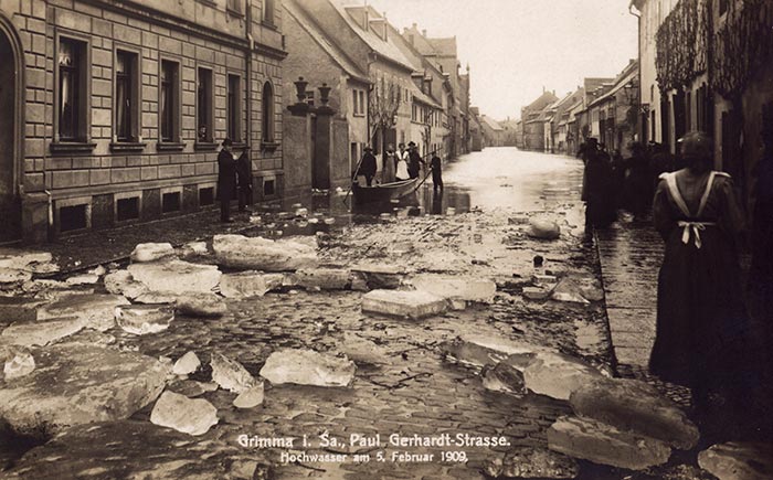 Mulde-Hochwasser 1909 in Grimma