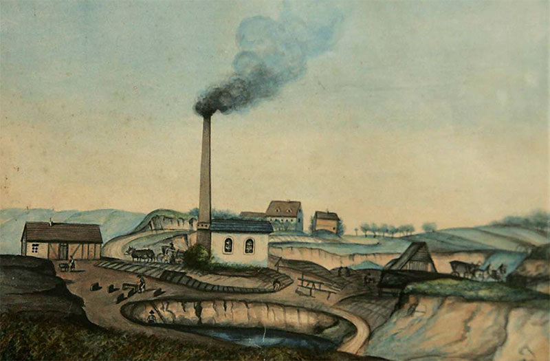 Torfwerk Niescher am Witznitzer Weg in Borna Nord, 1867