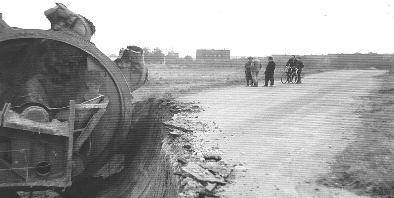 Anschnitt der Bad-Lausicker Straße in Borna, 1967. Foto: Urban