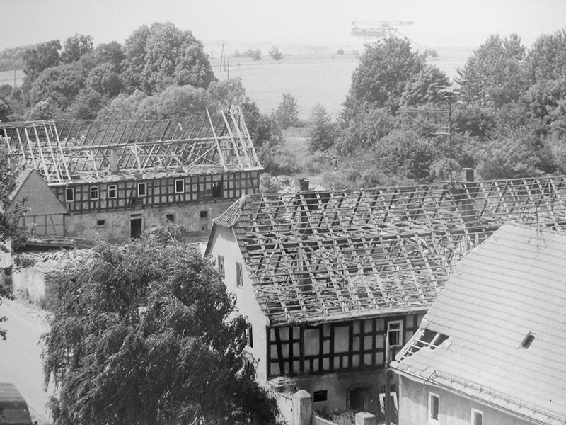 Abriß des Ortes Breunsdorf, Sommer 1995. Foto: Taubert