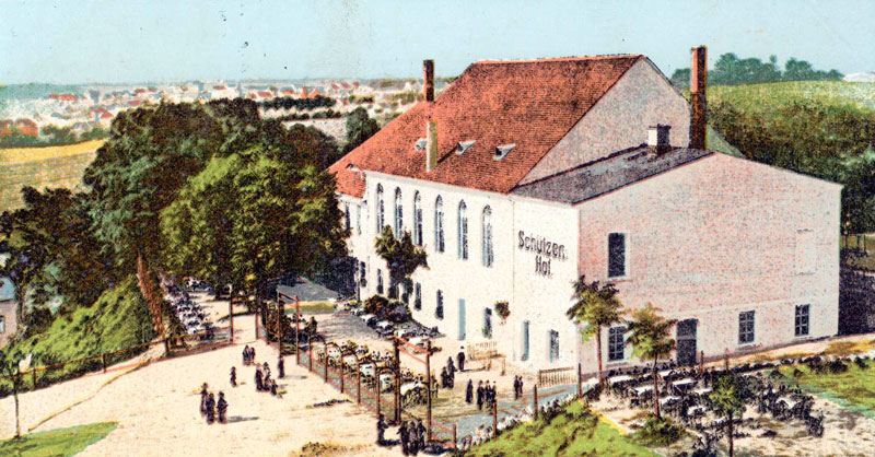 Der Schützenhof nach seiner Einweihung, Detail Postkarte 1901